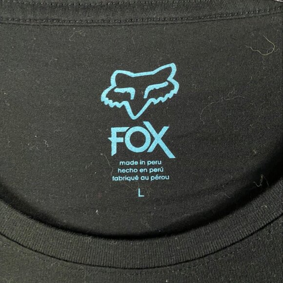 Fox Top Women's Large Black Short‎ Sleeve Casual Graphic Adults Shirt L - Picture 6 of 7